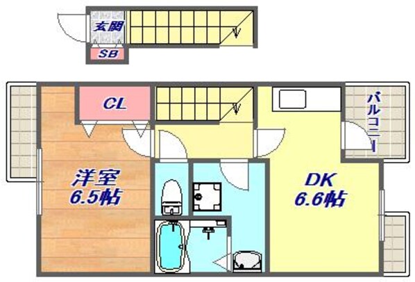 デフィ魚崎の物件間取画像